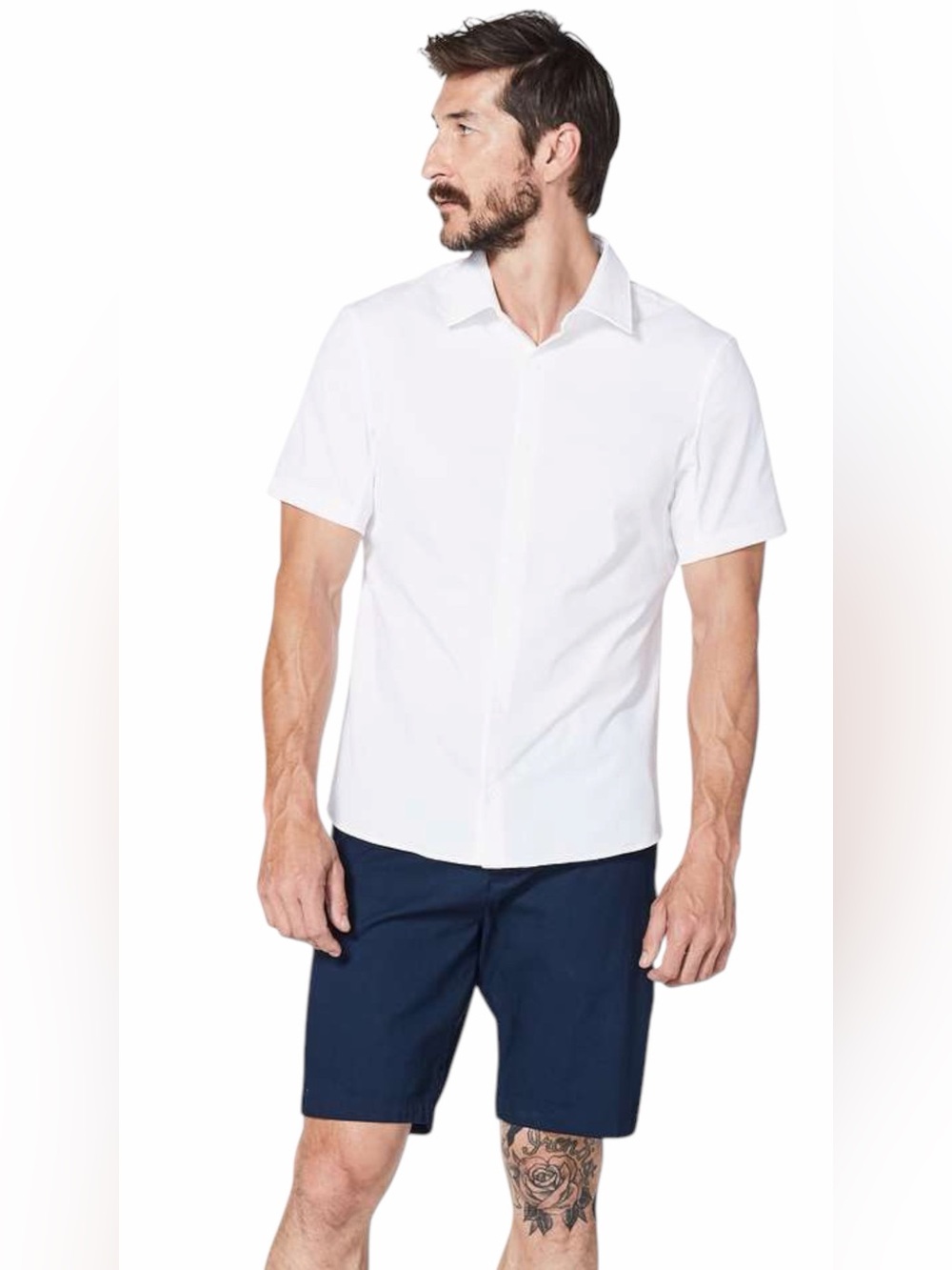 Lululemon – Airing Easy Short Sleeve Buttondown Shirt – White – Sz. M